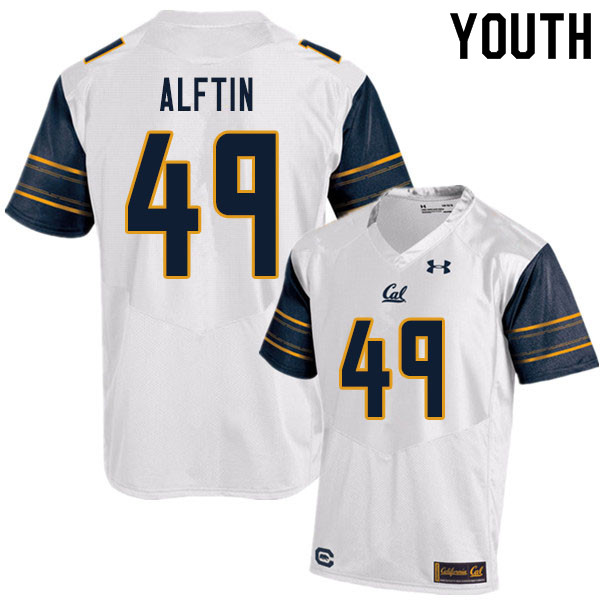 Youth #49 Nick Alftin Cal Bears UA College Football Jerseys Sale-White - Click Image to Close